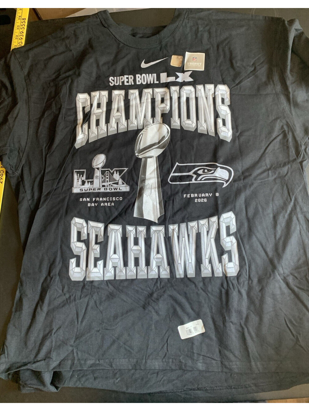 Nike Tee NFL Seattle Seahawks Champions Trophy Collection XXL NWT